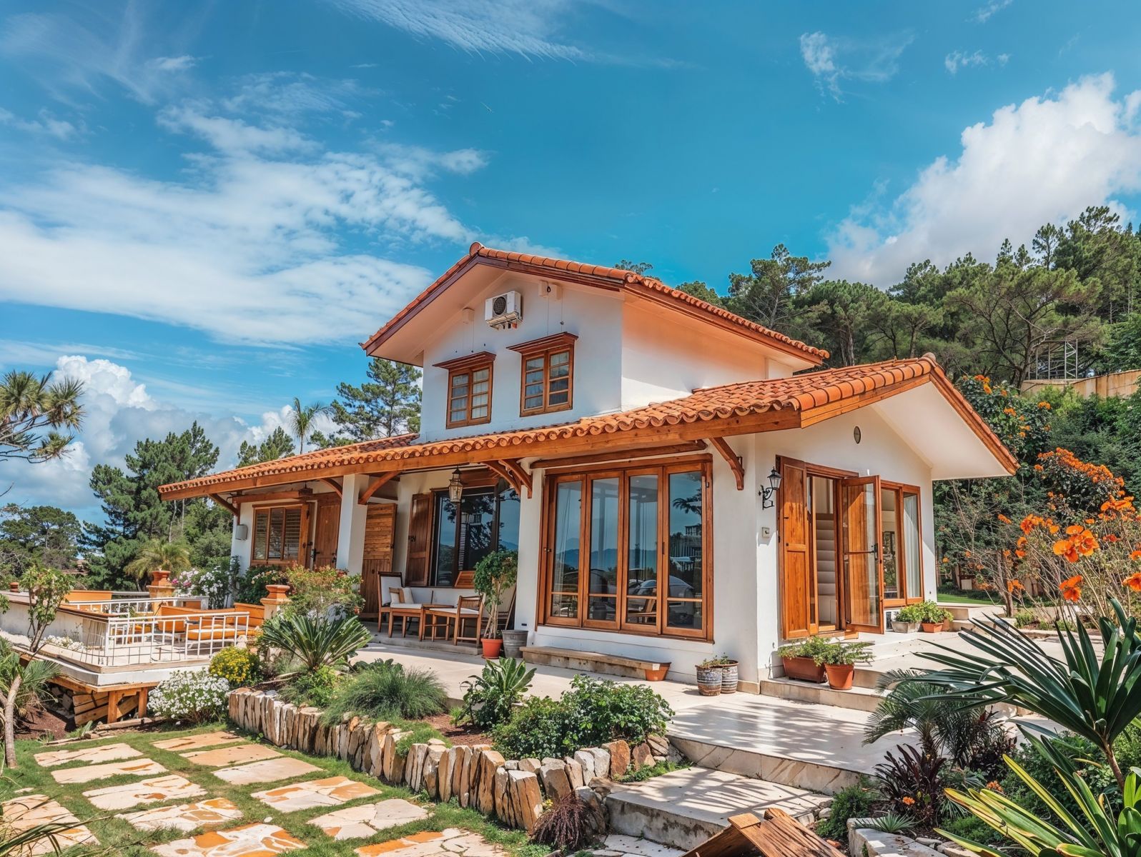 thiết kế sân vườn cho nhà hướng tây